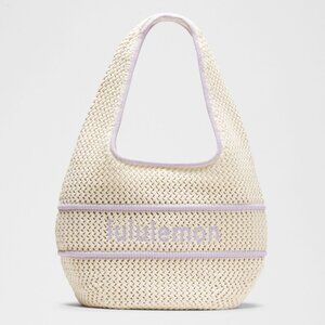 Lululemon Cotton Crochet Shoulder Bag 7L - Cream/Lavender